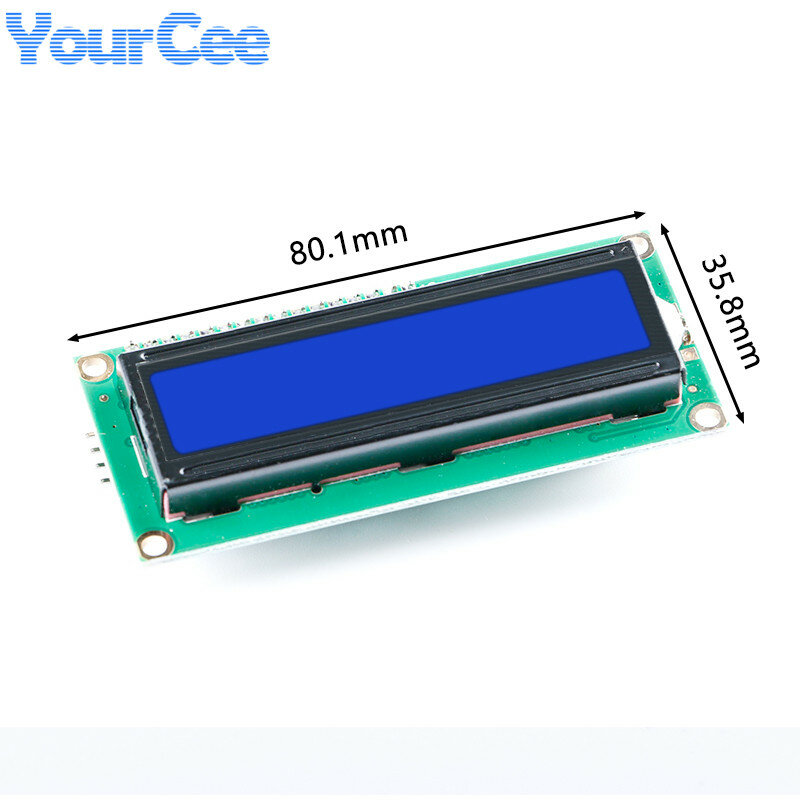 Модуль ЖК-дисплея LCD1602 1602A 1602 LCD1602A, синяя плата адаптера IIC/I2C 2,5 в-6 в