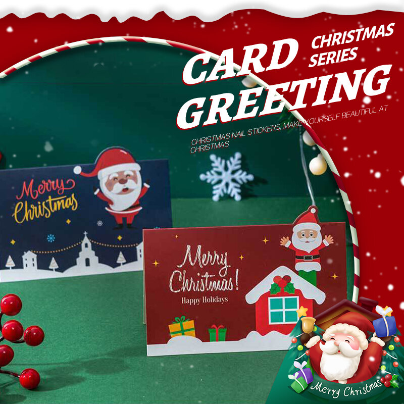 Kartu Ucapan Santa Klaus Kartu Ucapan Natal Manusia Salju Lucu Kartu Pos Alat Tulis Sekolah Siswa Hadiah Natal Tahun Baru