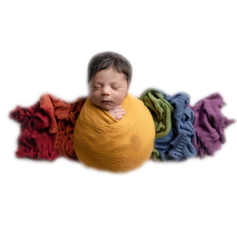 Regenboog Kaasdoek Wrap Voor Pasgeboren Fotografie Rekwisieten, 100% Katoen Gaas Deken Baby Photo Prop