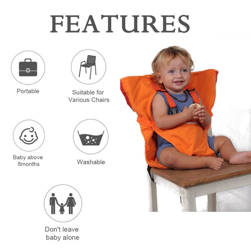 Ремень безопасности детский, эластичный пояс для высоких стульев, для путешествий, складной, для кормления детей