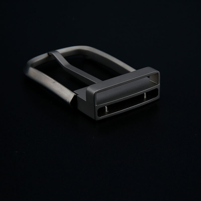 Titanium Metal Belt Buckle 36mm-40mm For Men Stainless Steel Single Pin Belt Half Buckle Fit For Leather Craft Jeans Webbing