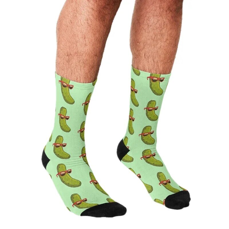 Calzini da uomo divertenti Pickle Face calzini stampati uomo harajuku Happy hip hop novità simpatici ragazzi Crew Casual Crazy socks for Men