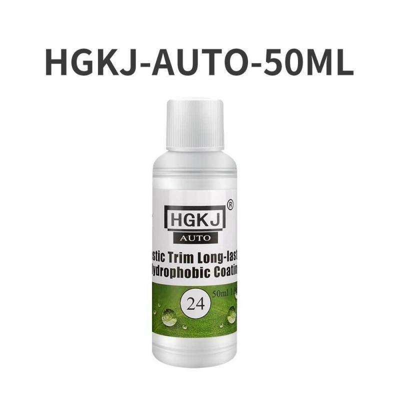 Nuevo HGKJ24-20ml / 50ml embellecedor de plástico para coche agente refrescante hidrofóbico de larga duración para piezas de plástico revestimiento accesorios de coche lavado