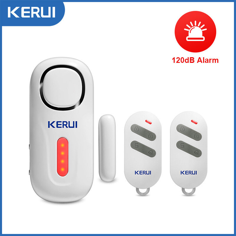 KERUI-Sensor antirrobo de seguridad para puerta/ventana, alarma magnética PIR, sistema de garaje inteligente para el hogar, Control remoto Led, 120DB