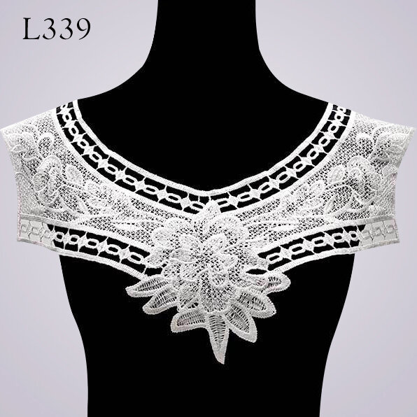 Fashion Exquisite Handmade DIY Water Soluble Openwork Lace Dress Sweater Dress Decoration Wild Collar Sewing Splicing Patches