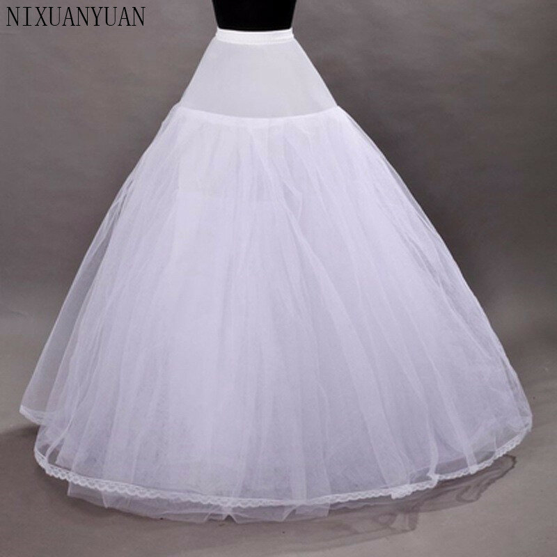 2023 جديد A Line 4-layer تول الزفاف ثوب نسائي ثوب نسائي Crinolines لفستان الزفاف شحن مجاني