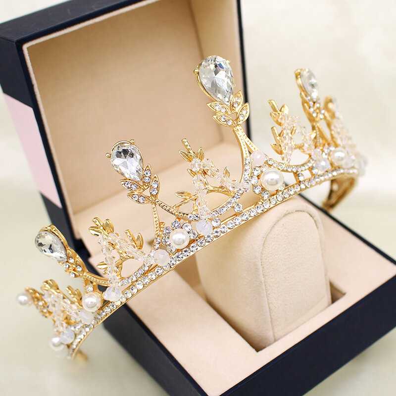 Corona nupcial de cristal, Tiara de novia, accesorios de boda