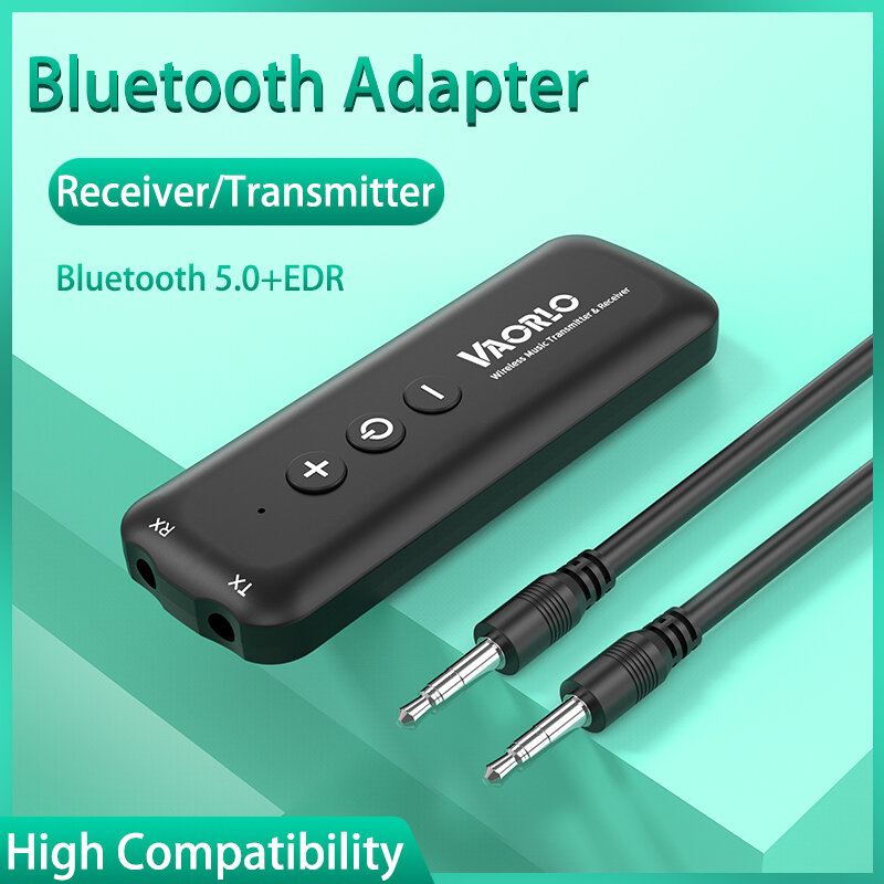 Low Latency USB Bluetooth 5.0 Adapter Dongle 4-IN-1 Stereo Wireless Audio Transmitter Receiver 3.5mm AUX RCA Jack For TV PC Car