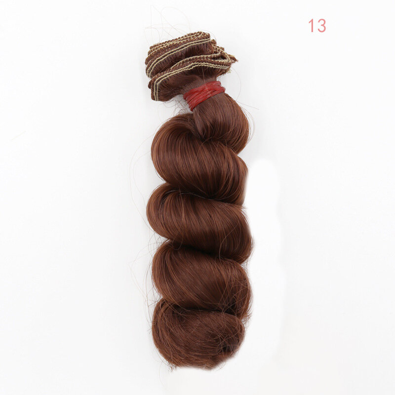 Bybrana BJD Wig Accessories High Temperature Fiber 1 Piece 15 * 100cm Doll 1/3 1/4 1/6 1/12 Curly Hair