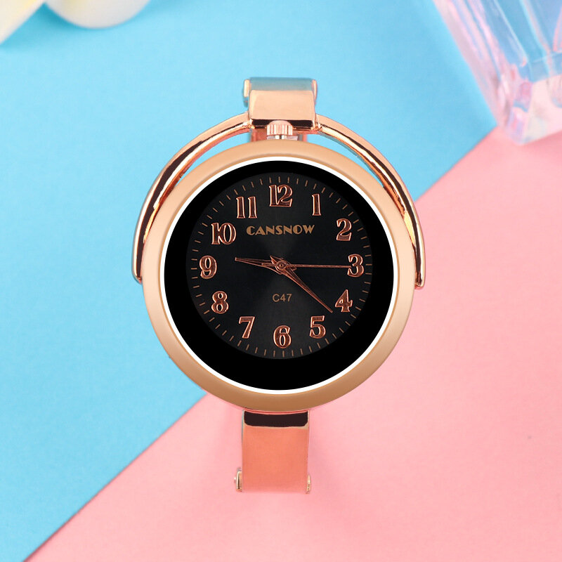 Nowa bransoletka zegarki damskie cienkie ze stali nierdzewnej wzrosła złoty pasek zegarki dla pań Casual kobieta zegar montre femme