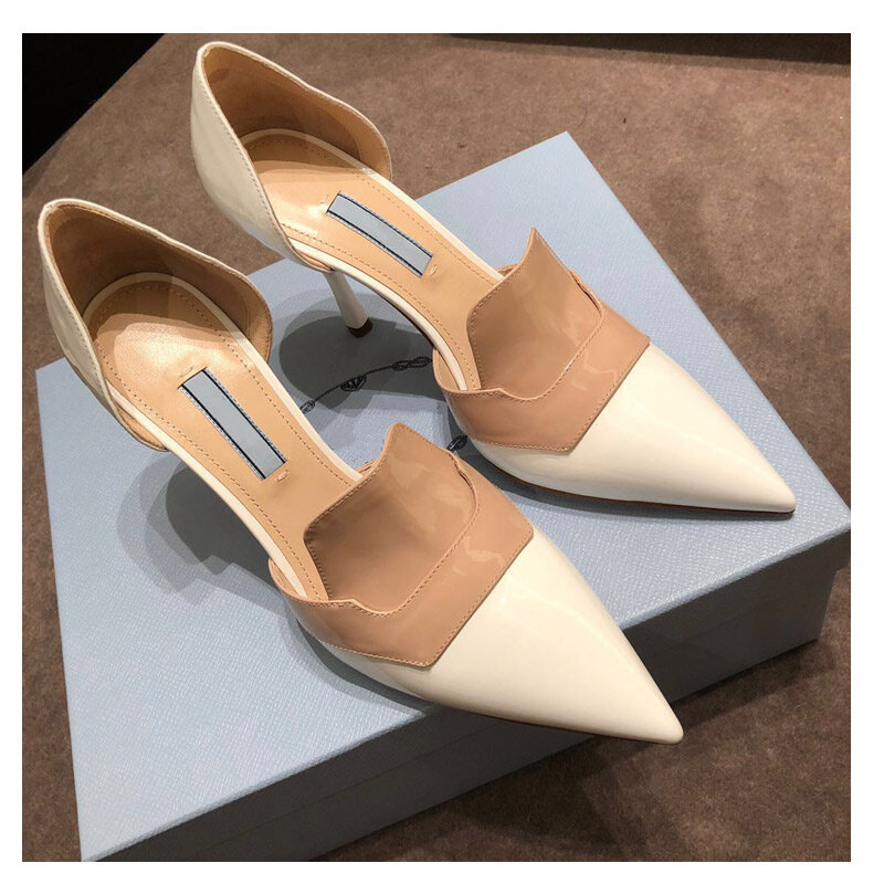 kmeioo fashion high heels women dress shoes pointed toe pumps Two-Pieces shoe woman classic thin heels