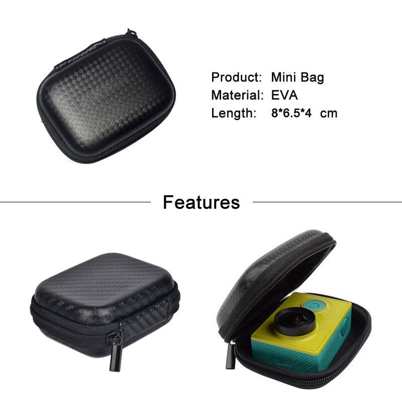 Sport Kamera Tragbare Lagerung Fall Sammlung Tasche für GoPro Hero 11 10 9 8 Sitzung SJCAM Xiaomi Yi 2 4K Mijia Gehen Pro Zubehör