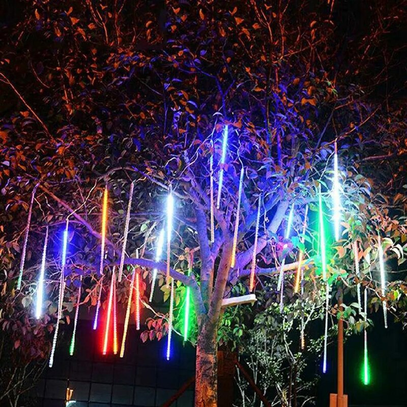 Светодиодная гирлянда «метеоритный душ», 30/50 см, 8 трубок, светильник «метеоритный свет», украшения для рождественской елки, уличная сказочная лампа, светильник ильник для сада, новинка 2021