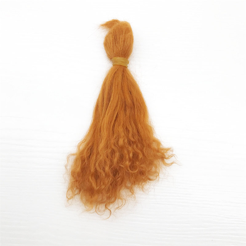 手作りのおもちゃの巻き毛,あごひげ人形,長さ約6インチ,12mm