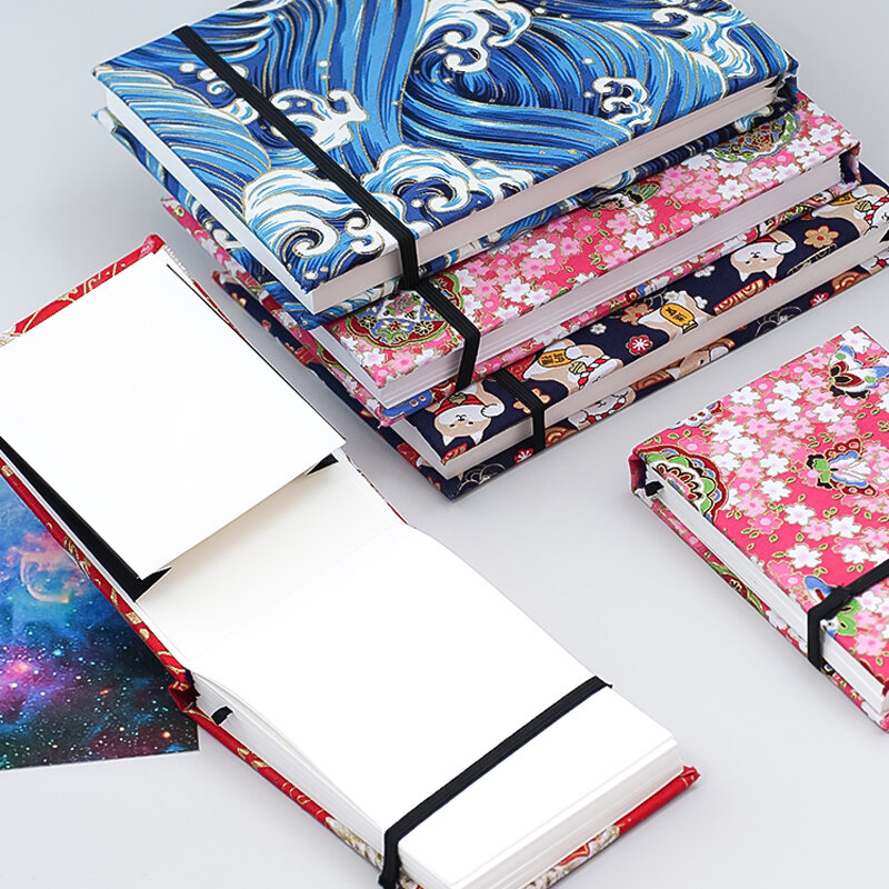 Japón 300g algodón papel de acuarela libro de dibujo 200x135mm estampado en caliente bloc de dibujo de viaje libro de dibujo