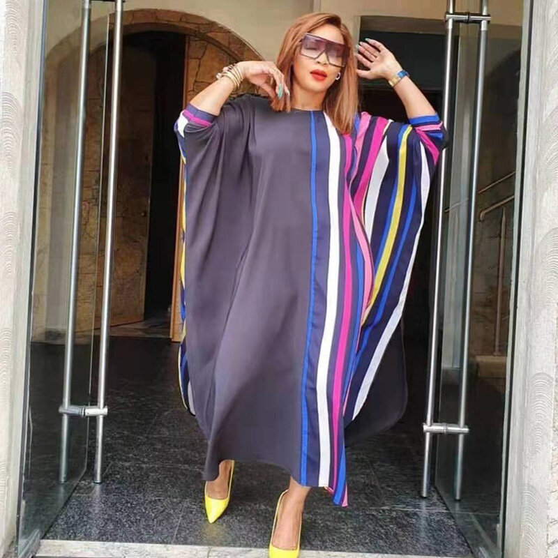 2021 Afrikaanse Jurken Voor Vrouwen Afrika Kleding Moslim Lange Jurk Hoge Kwaliteit Mode Boubou Afrikaanse Jurk Voor Lady Kaftan Robe