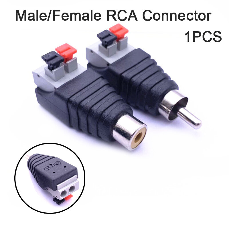 Lautsprecher Draht Kabel zu Audio Männlich Weiblich Kabel Jack Presse Stecker RCA Stecker