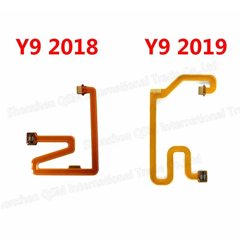 Komponen Reparasi Konektor ID Sentuh Sensor Kabel Fleksibel Kunci Sidik Jari Tombol Beranda untuk Huawei Y9 2018 Y9 2019