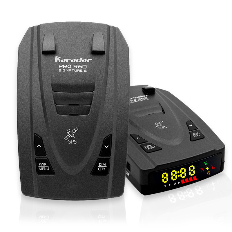 Karadar G820STR 레이더 탐지기 GPS Anti- Radar Detector LED 2 IN 1 자동차 용 레이다 경찰 속도 Auto X CT K La