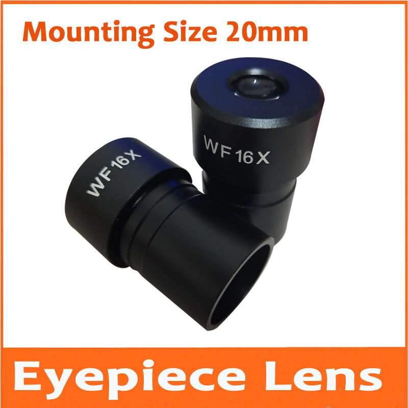 Microscopio biológico pequeño con aumento de 16X, lente ocular con tamaño de montaje de 20mm