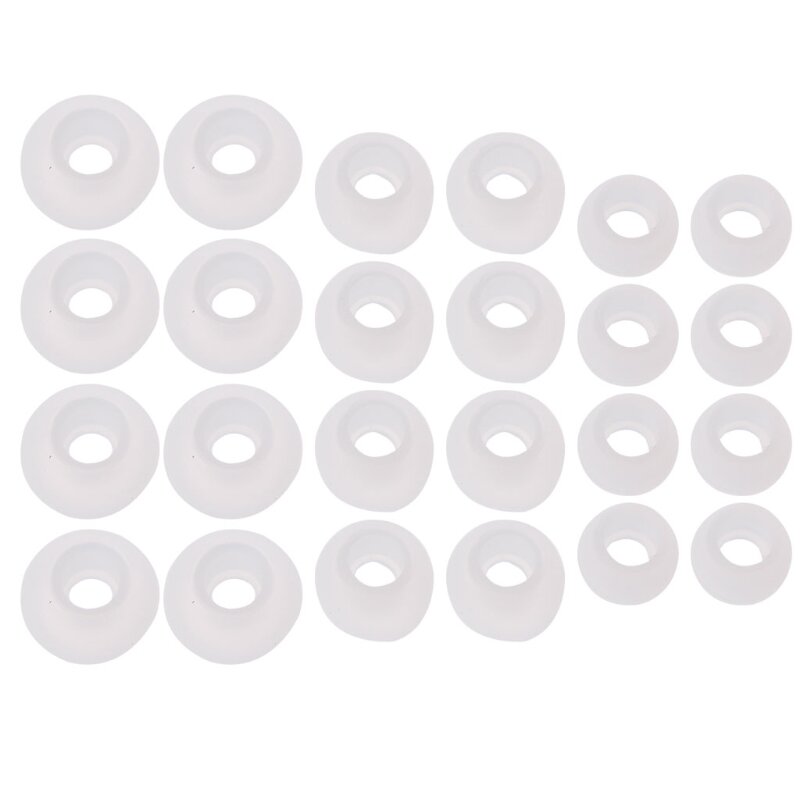 12 Pairs(S/M/L)/Set New Soft Clear Silicone Replacement Eartips Earbuds Cushions Ear pads Covers For Earphone Headphone