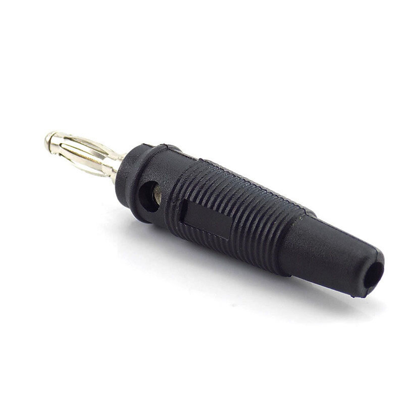 Adaptador de plug banana preto e vermelho 4mm, conector lateral sem solda empilhável para alto-falante vídeo áudio av faça você mesmo conectores h10
