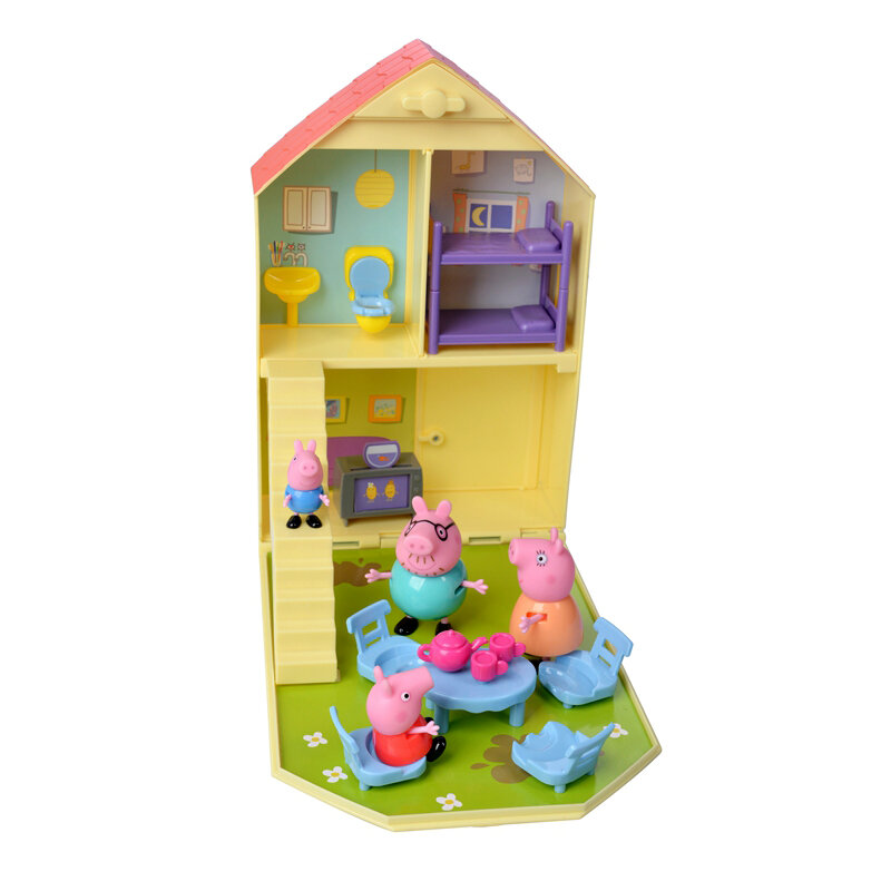 Original Peppa Pig Children's Toys House Boys And Girls Play House With A Family Of Four Dolls Toy For Children's New Year Gift