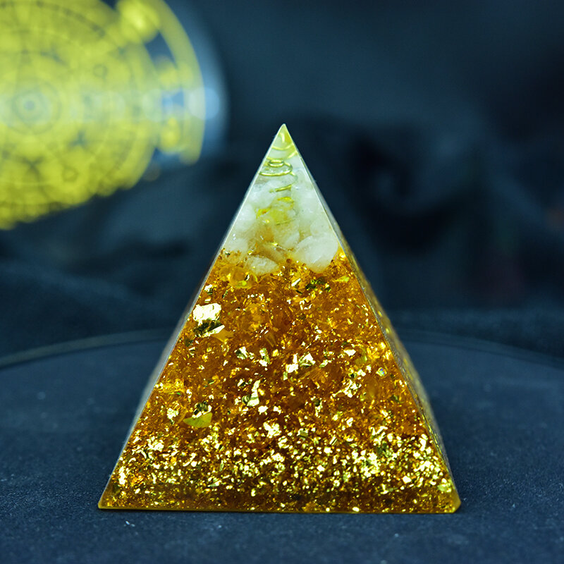 Натуральная оргонитовая Пирамида Габриэль марипура чакра цитрин улучшает творческие способности людей ОРГОН искусственные украшения