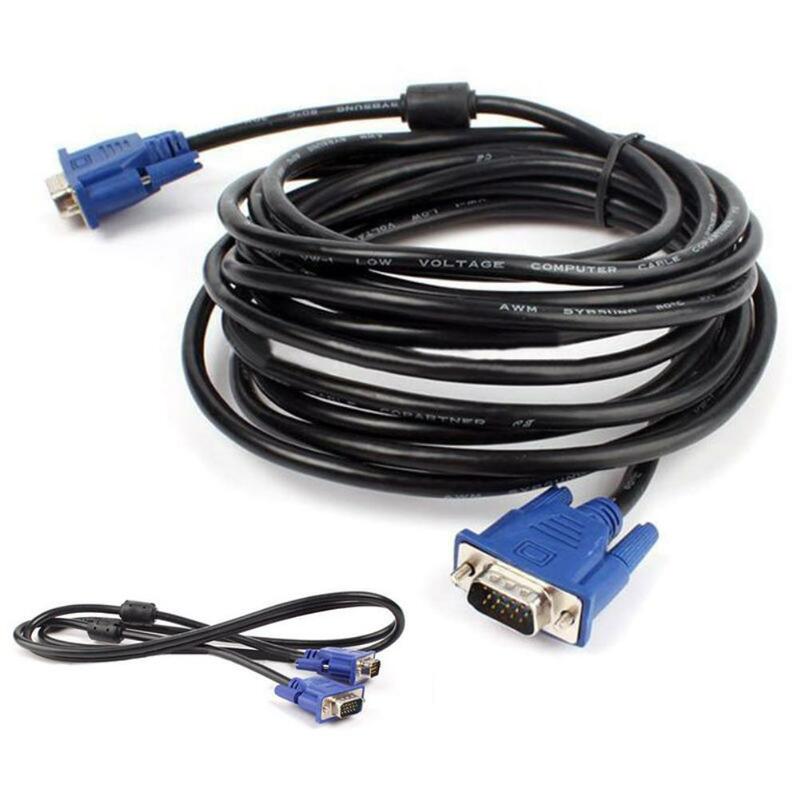 Câble d'extension VGA mâle vers mâle, 15 broches, 1.5 m, 3 m, 5 m, 10m, pour PC, TV, moniteur, ordinateur portable, budgétaire, HDTV