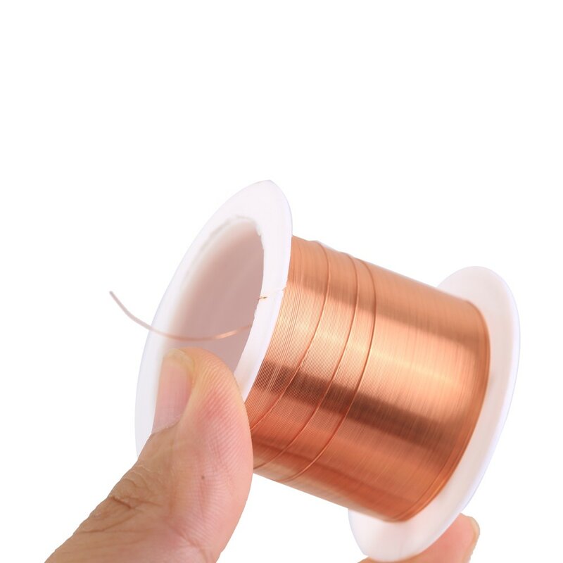 Cabo enrolador magnético de cobre esmaltado, 0.1mm, 0.2mm, 0.3mm, 20m/50m