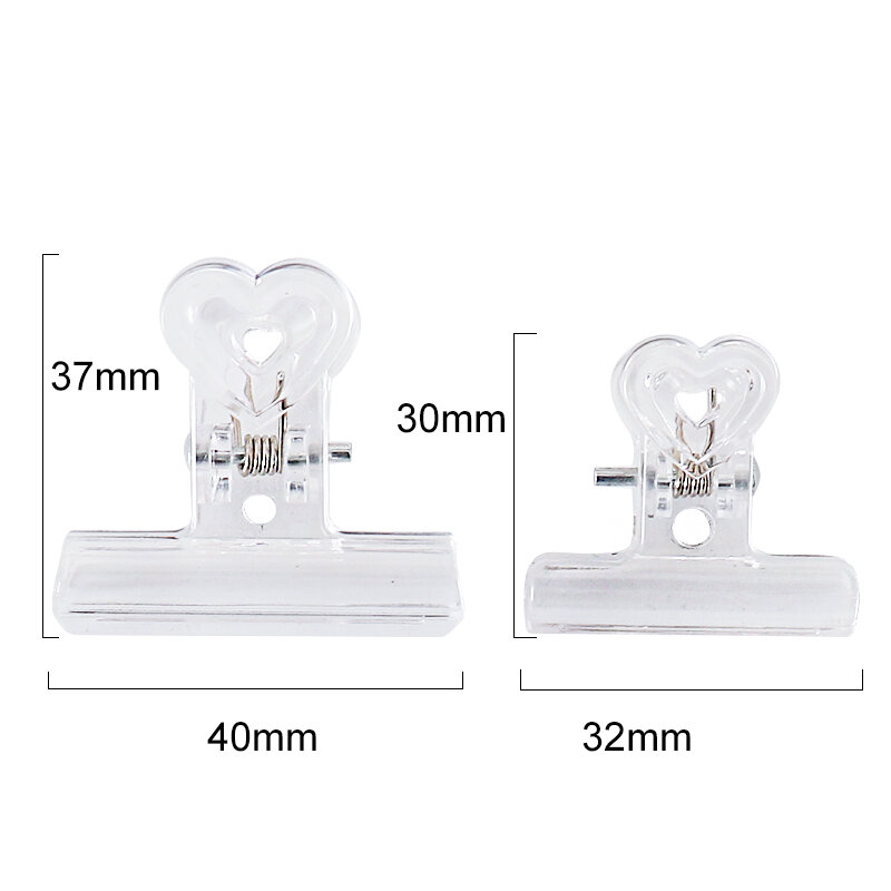12 pieces binder clip Creative transparent Document Clips Office Clips For School Personal Document Organizing H01001