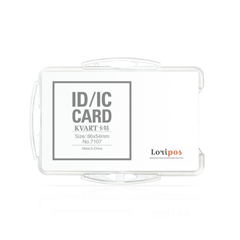 Soporte de tarjeta de identificación, acrílico transparente, 86x54mm, para oficina, escuela, con cordón, 1 ud.