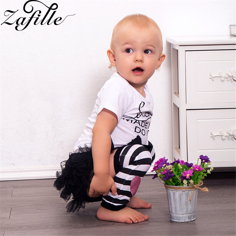 ZAFILLE 2Pcs Romper + Rock Outfits Gedruckt Kinder Kleidung Kleinkind Baby Neugeborenen Baby Mädchen Kleidung Kurzarm Mädchen anzüge