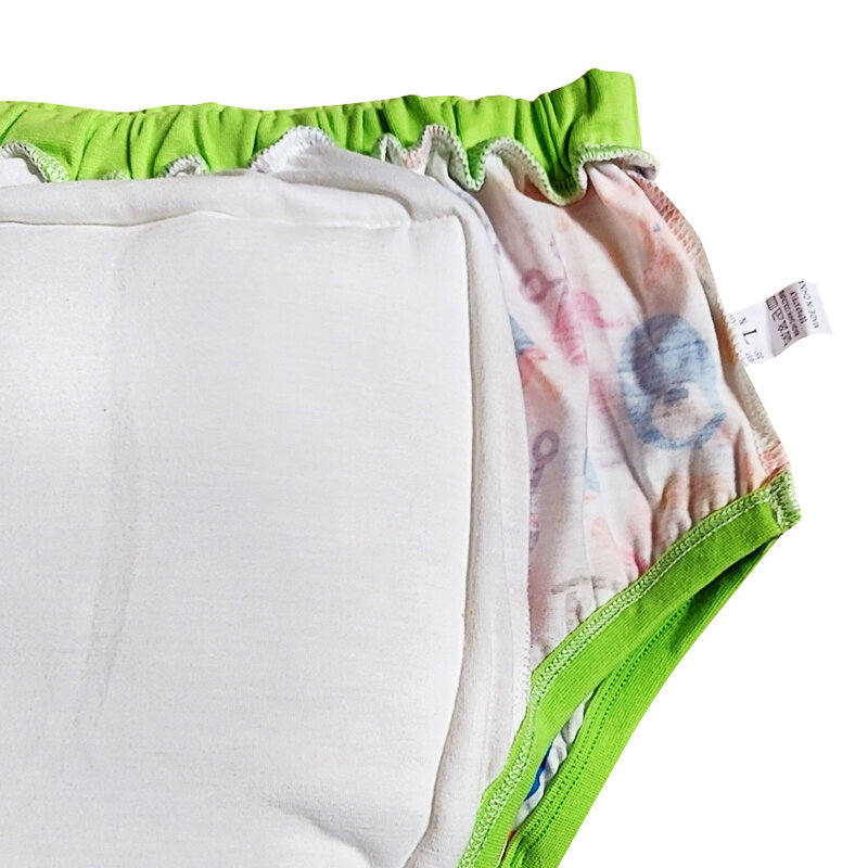 Fraldas de algodão para bebê adulto, fraldas à prova d'água, reutilizáveis, lavável, fraldas de virilha para adultos, capa de fraldas, calcinha, bolso