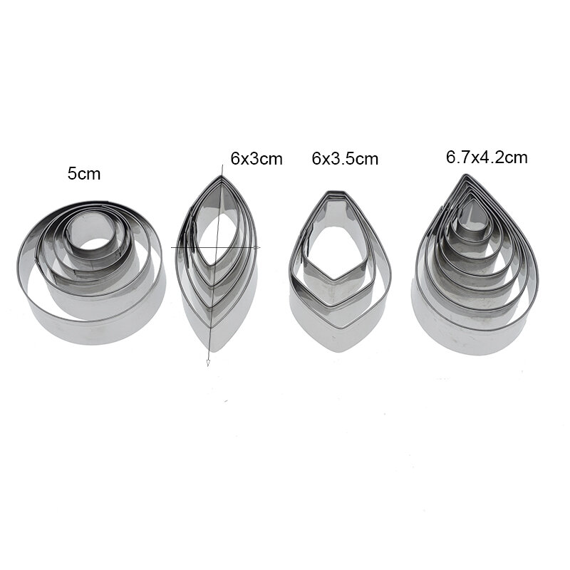 28pcs Polymer Clay Cutter Stainless Steel Drop Round Earring Charm Designer DIY  Clay  Jewlery Pendant Tools