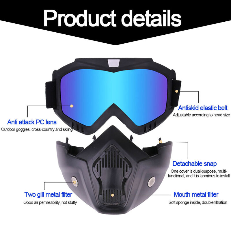 야외 스포츠 방풍 마스크 고글 HD 오토바이 안경, 스노우보드 안경, 모토크로스 라이딩 선글라스, 여름 UV 차단