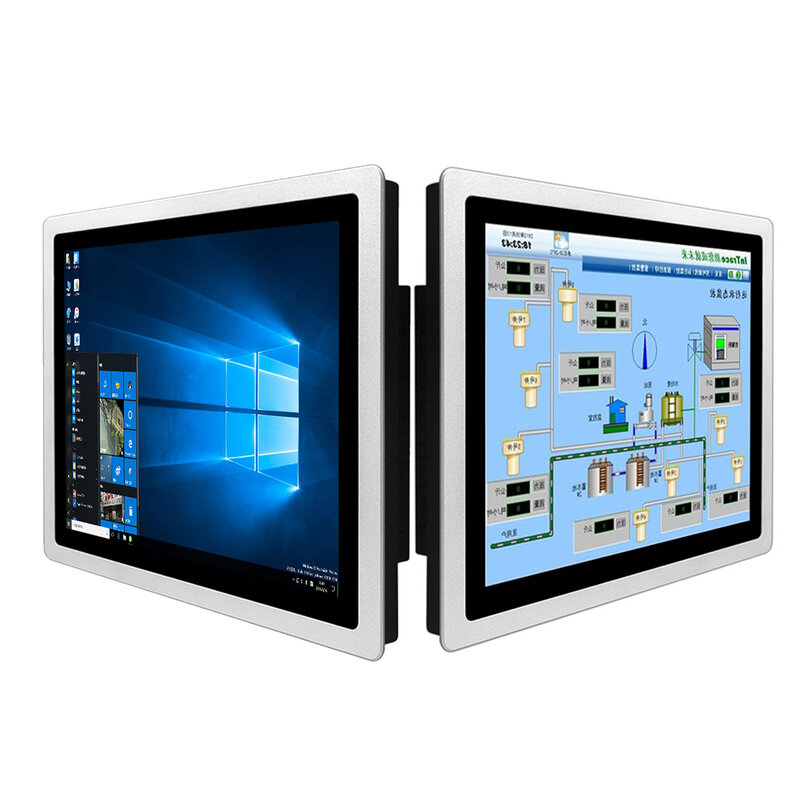Mini computador industrial, 10 ", 12", 15 polegadas, pc com tela de toque capacitiva, para windows 10 pro, 4g ram, 64g ssd, wi-fi com