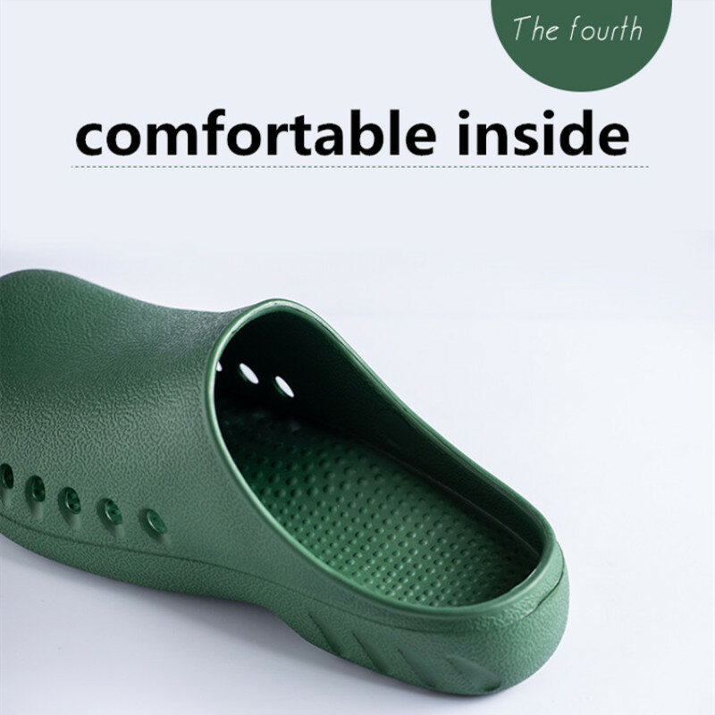 STRONGSHEN Sepatu Wanita Slip On Sepatu Koki Sepatu Tahan Air Sepatu Klasik Wanita Rumah Sakit Wanita Bekerja Sandal Anti-jarum Medis
