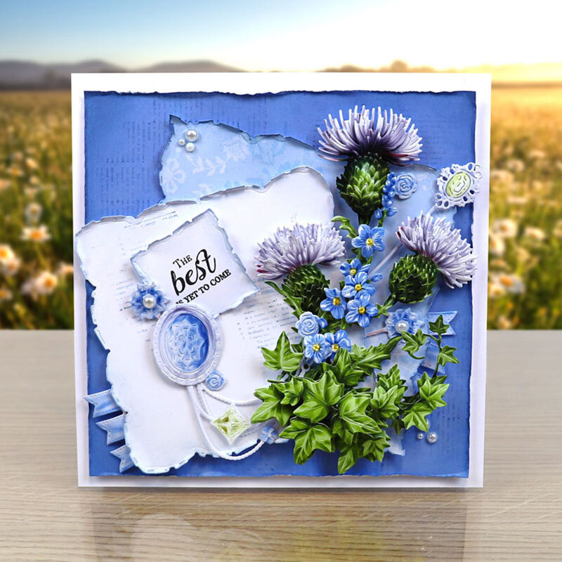 Bright Blooming Flower Graceful Plant Hot Metal Cutting Dies Scrapbooking Album Paper DIY Cards Crafts Embossing Dies New 2019