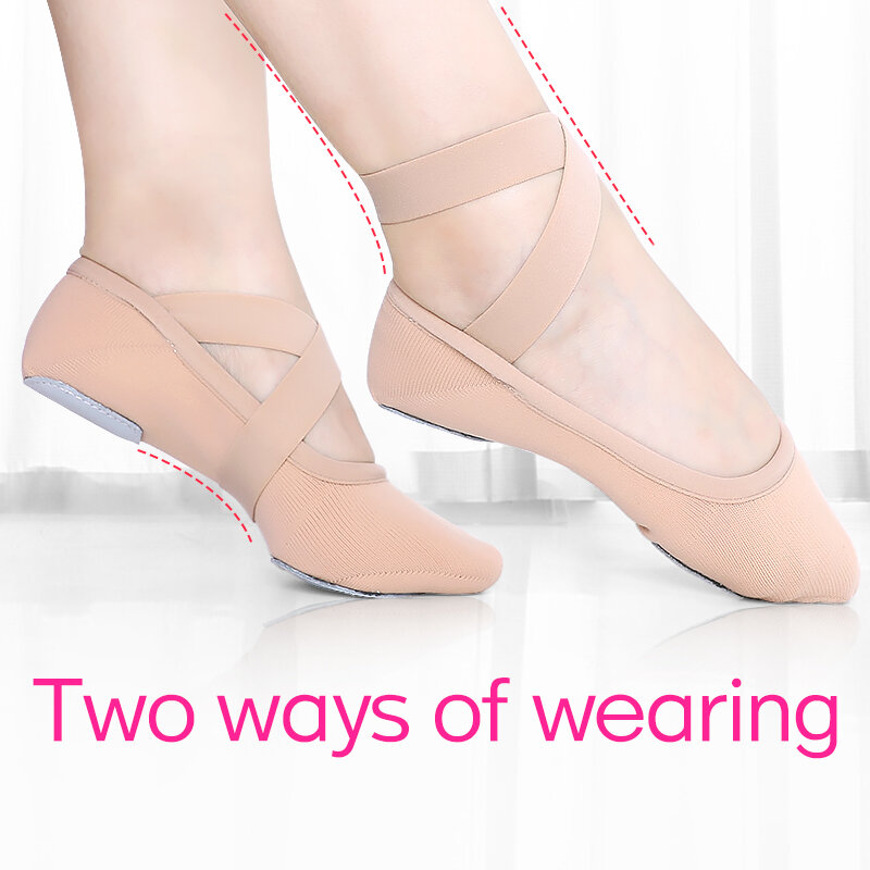 Chaussures de ballet élastiques professionnelles pour femmes, chaussons de yoga pour adultes, chaussures de danse