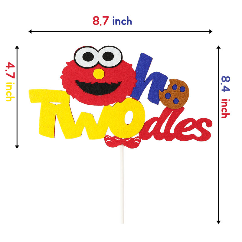 Sezamowy drugi Topper na tort urodzinowy Elmo Theme Cartoon deser Decor Monster Party akcesoria dekoracyjne dla dzieci dorośli