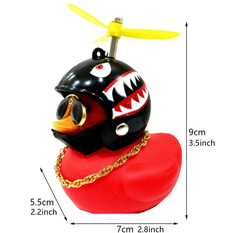 Bicycle Small Yellow Duck Motorcycle Decoration Airscrew Helmet Standing Duck Broken Wind Ducky For Bicycle Motor Riding Cycling