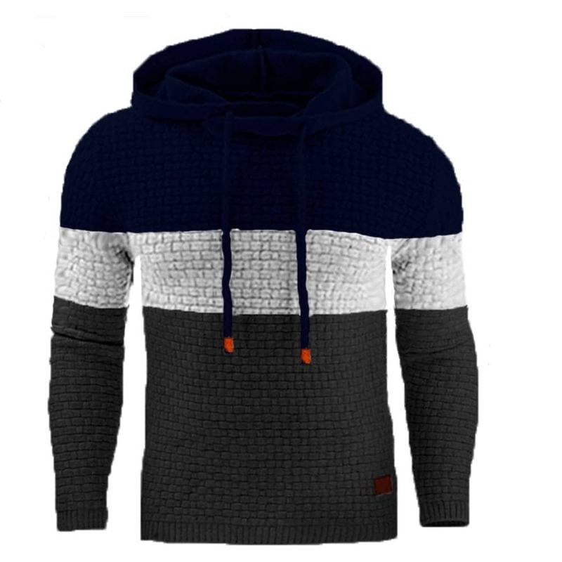 Sweatshirts Men's Sweaters Hoodies Knit Jacquard Hoody Sweater Men Coat Knitwear Hooded Jacket Tracksuit Sport Workout Pullover