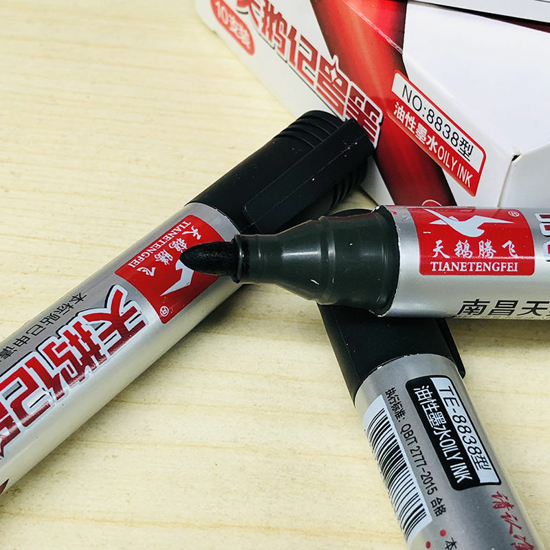 8 Stks/doos Grote Hoofd Mark Pen Staat Niet Vervagen Vette Waterdicht Marker Pen Marks Logistiek Werk