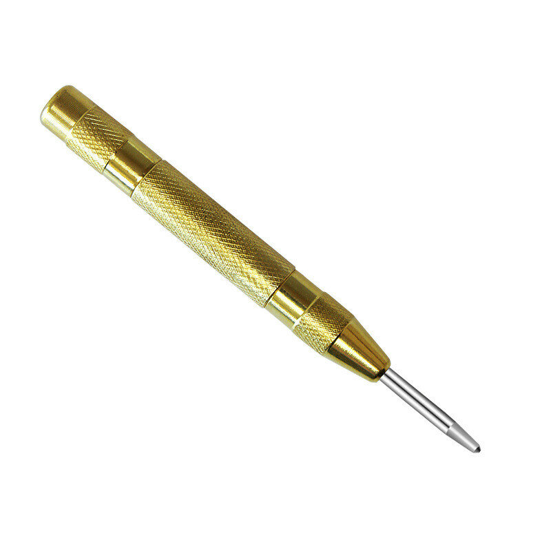 Automatic Center Punch Spring Loaded Marking Hole Carbon Steel Body Gold Color/Silver Color Optional