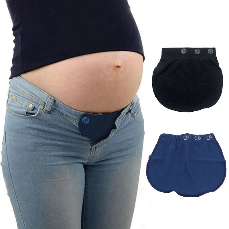 Cinto para gravidez maternidade, elástico para alongamento de cintura, extensor de botão, cinto de calças soltas