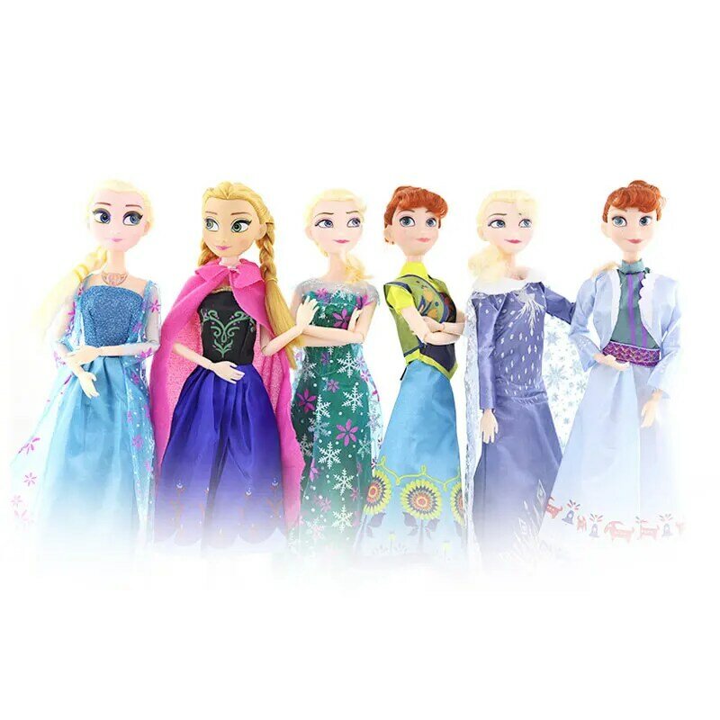 Disney frozen 2 boneca vestido congelado neve rainha princesa bonecas brinquedo moda casual usar roupas de pano artesanal-acessórios melhor diy