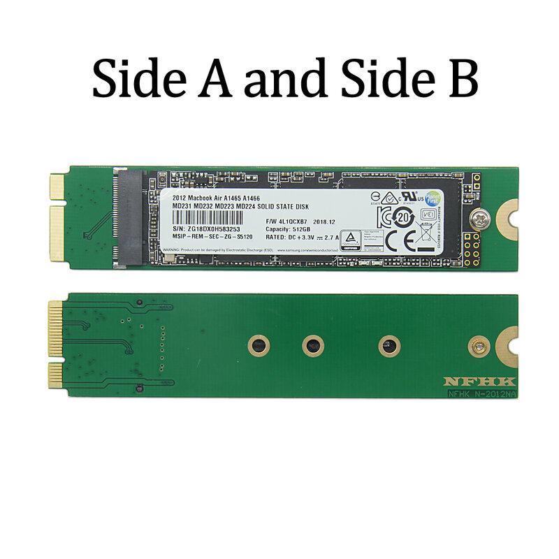 SSD-накопитель для Macbook Air A1465, A1466, Md231, Md232, Md223, Md224, 128 ГБ, 256 ГБ, 1 ТБ
