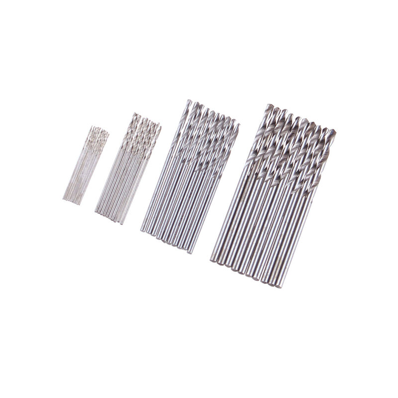 HSS Mini Broca Torção Brocas Conjunto para Carpintaria, Plástico e Alumínio Elétrica Broca Ferramenta, 0.5mm, 0.8mm, 1.5mm, 2.0mm, 10 Pcs, 40Pcs