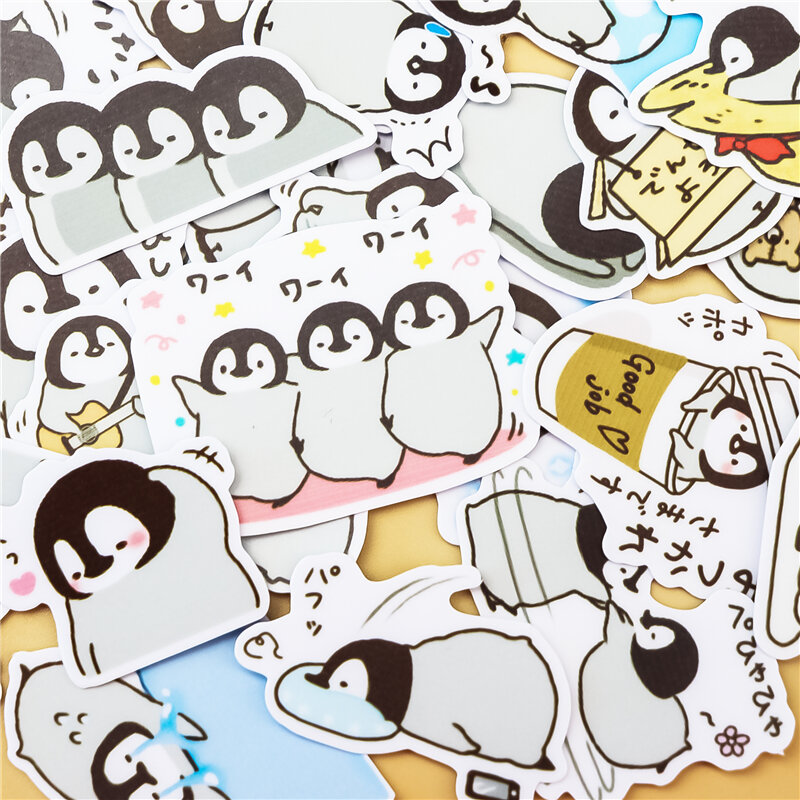 45 Pcs Hewan Lucu Kreatif Buatan Sendiri Penguin Scrapbooking Stiker Dekoratif Stiker/DIY Kerajinan Album Foto Tahan Air